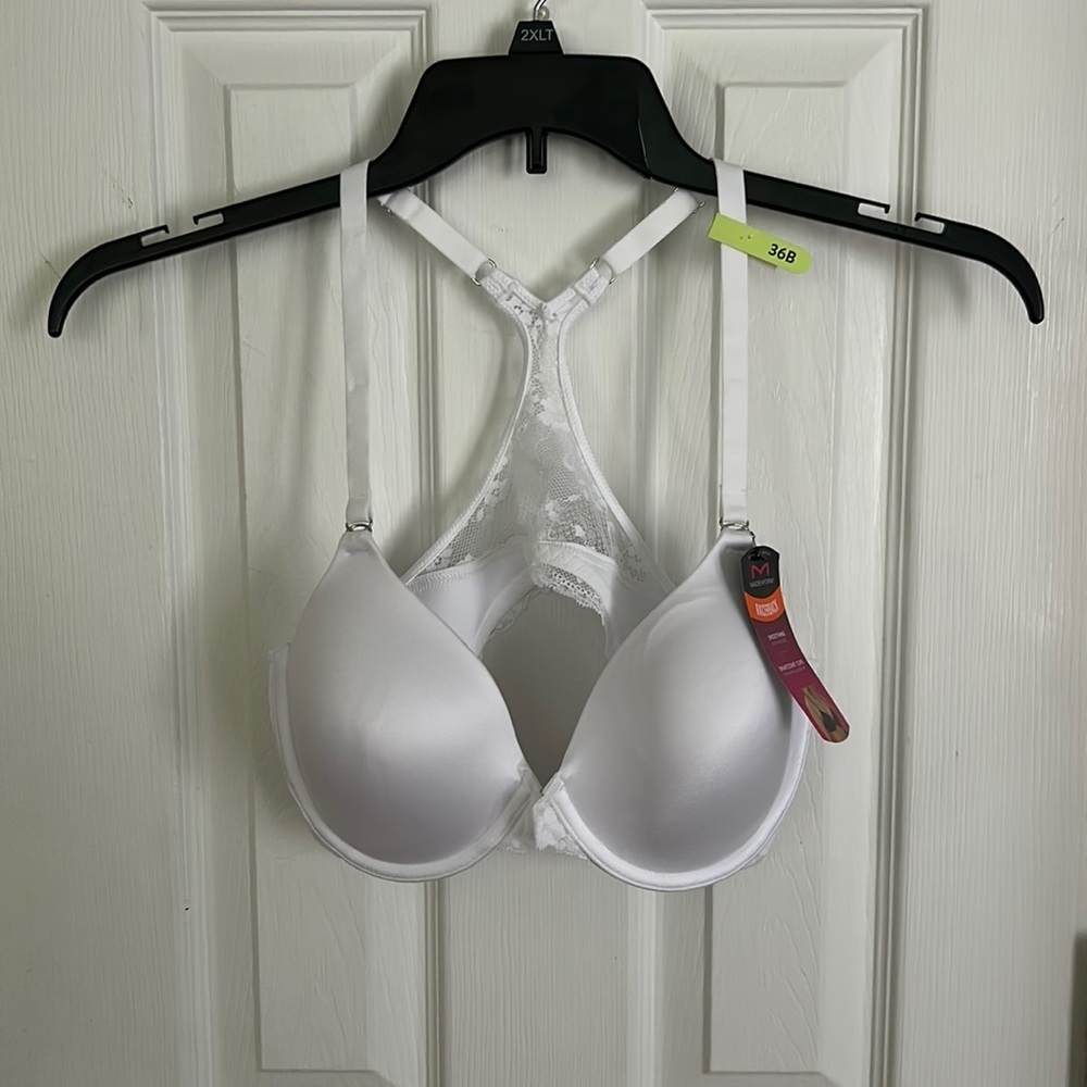 White racer back bra